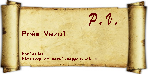 Prém Vazul névjegykártya